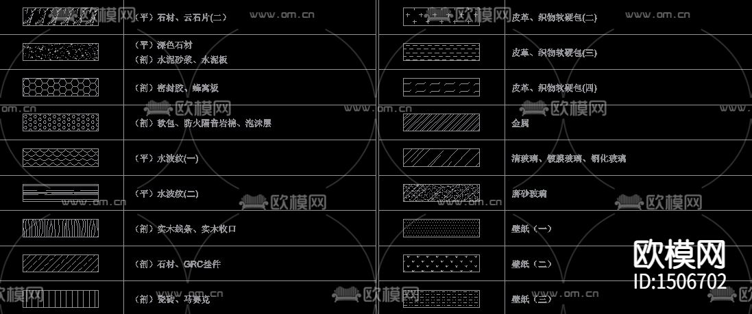 物料填充cad图块下载（渲染图2）