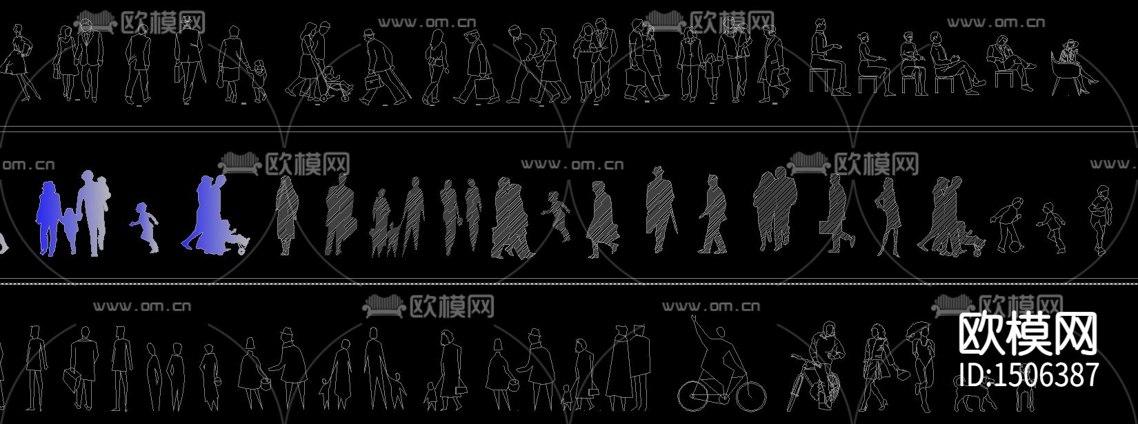 人物服饰cad图库下载（渲染图3）