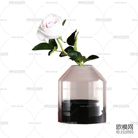现代简约透明玻璃花瓶摆放花艺下载