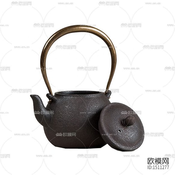 新中式古典粗陶金属提壶下载