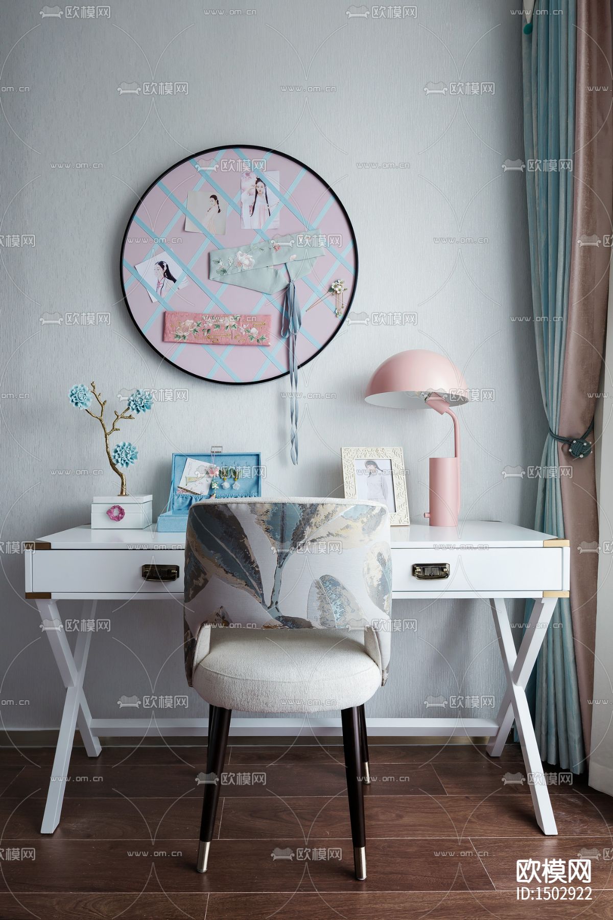 新中式家居cad施工图下载（渲染图10）