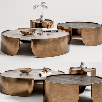 现代实木茶几su模型