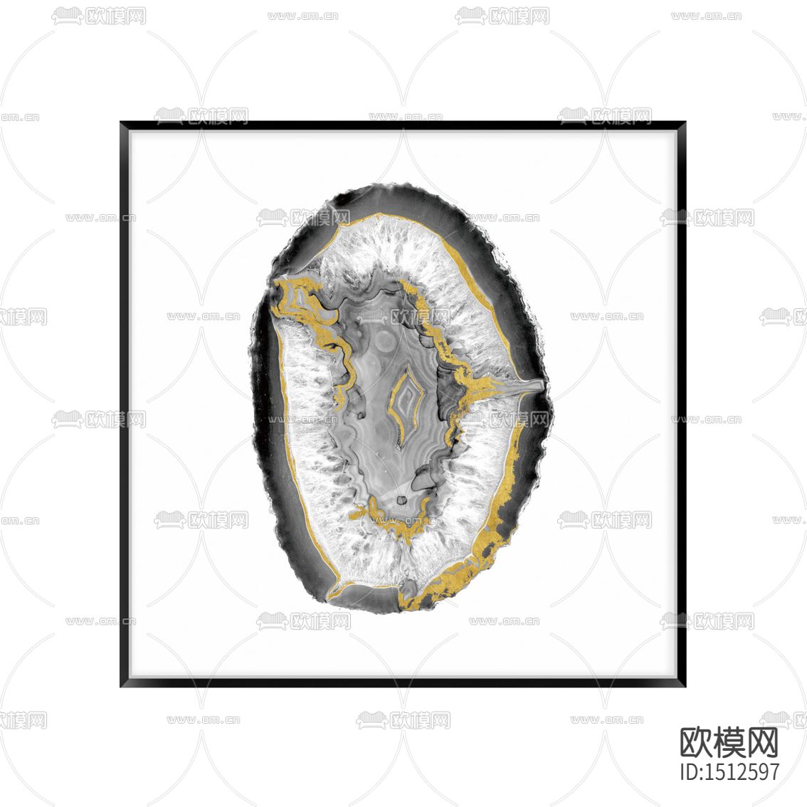 现代创意晕染抽象装饰画下载