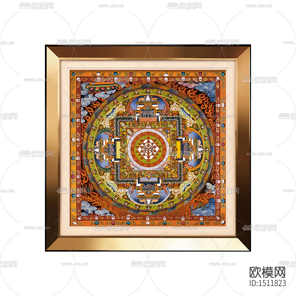 中式古典花纹装饰画下载