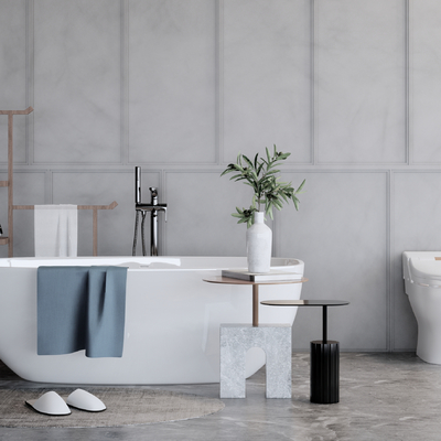  现代浴缸马桶su模型 