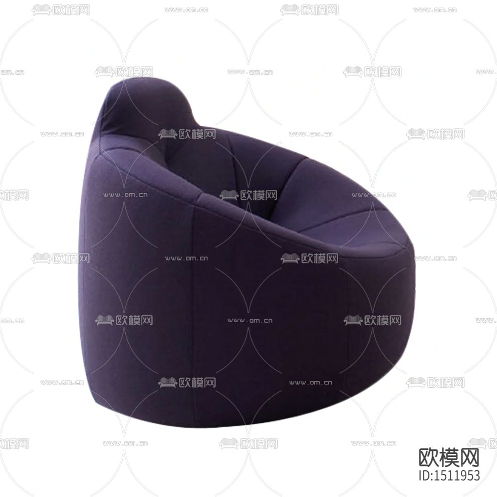 现代简约紫色布艺懒人沙发下载