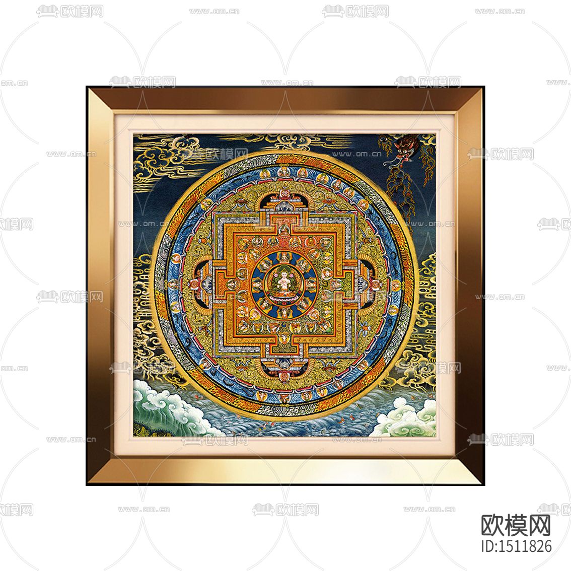 中式古典花纹装饰画下载