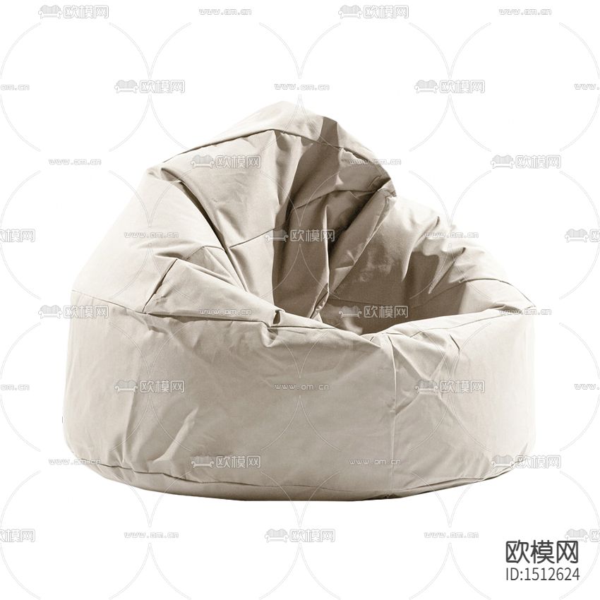 北欧简约米白色布艺懒人沙发下载