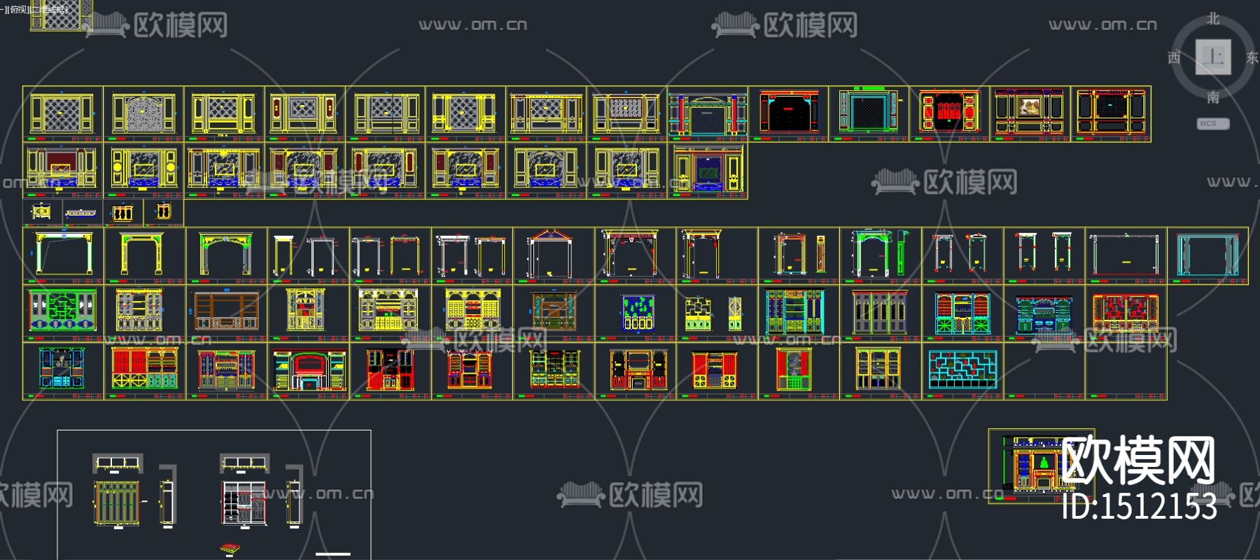整木方案设计cad图库下载