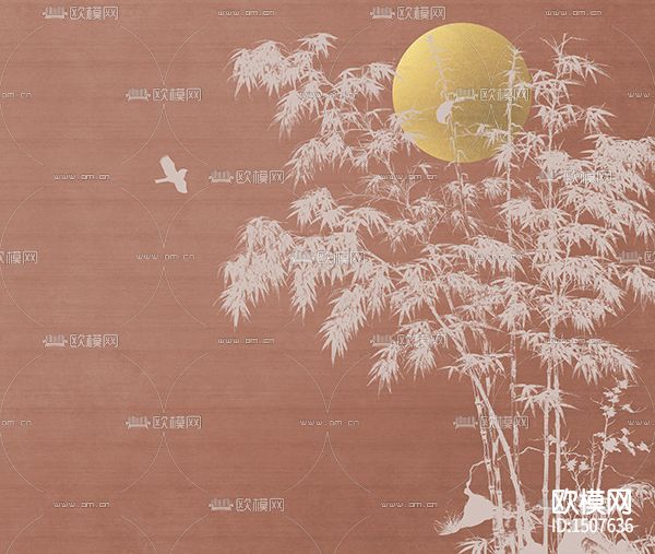 圆月松林下载（渲染图2）