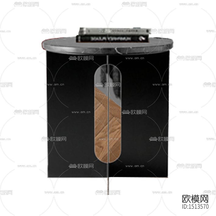 现代简约圆形金属大理石边几下载