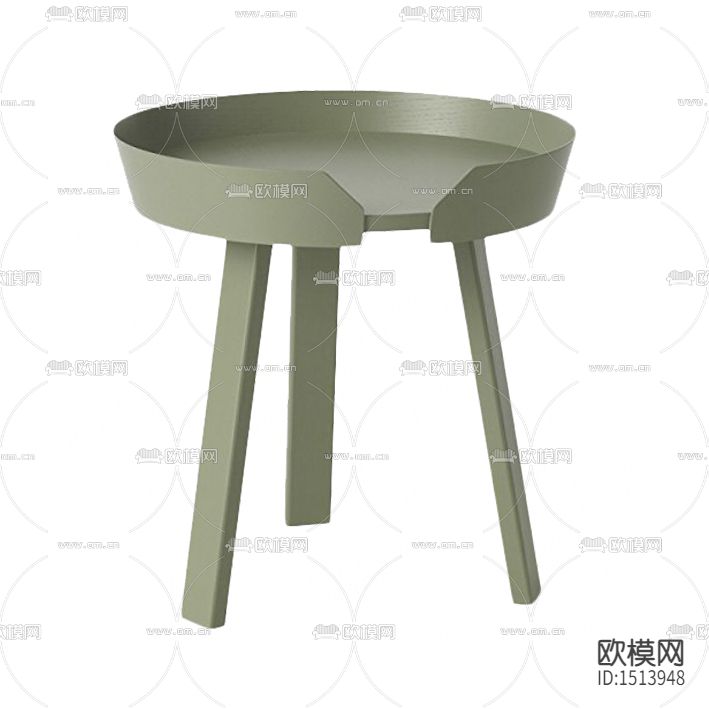 北欧简约原木绿漆边几下载