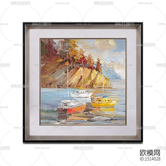 現(xiàn)代創(chuàng)意風(fēng)景彩繪油畫下載