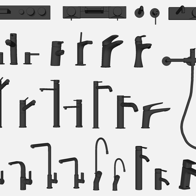  现代水龙头su模型 