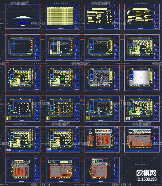咖啡厅cad施工图下载