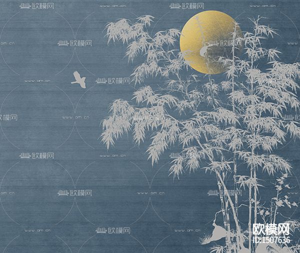 圆月松林下载（渲染图3）