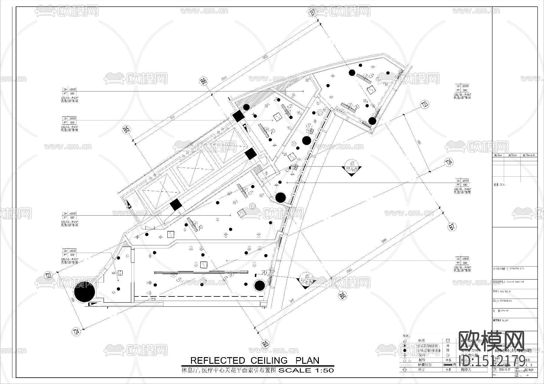 医疗中心cad施工图下载（渲染图2）