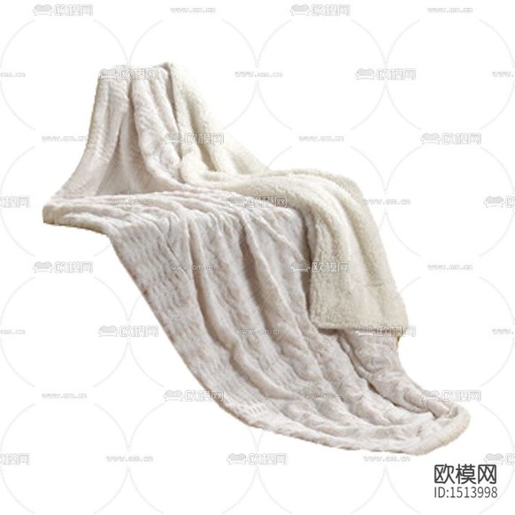 现代简约白色绒布搭巾下载