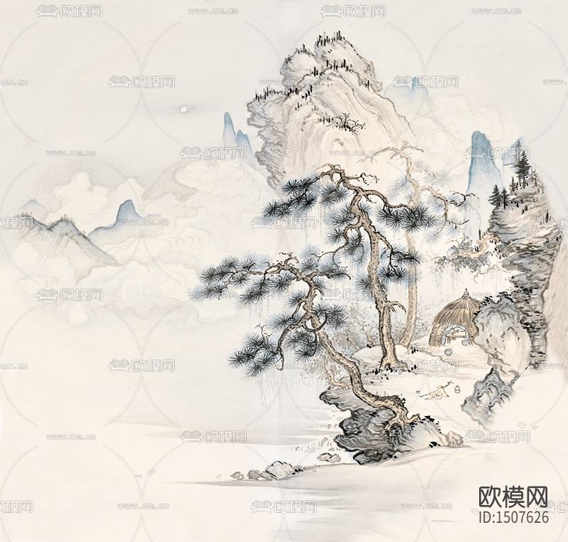 松云山水下载（渲染图1）