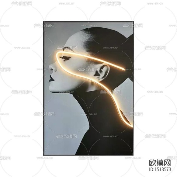 现代创意女性人像摄影装饰画下载
