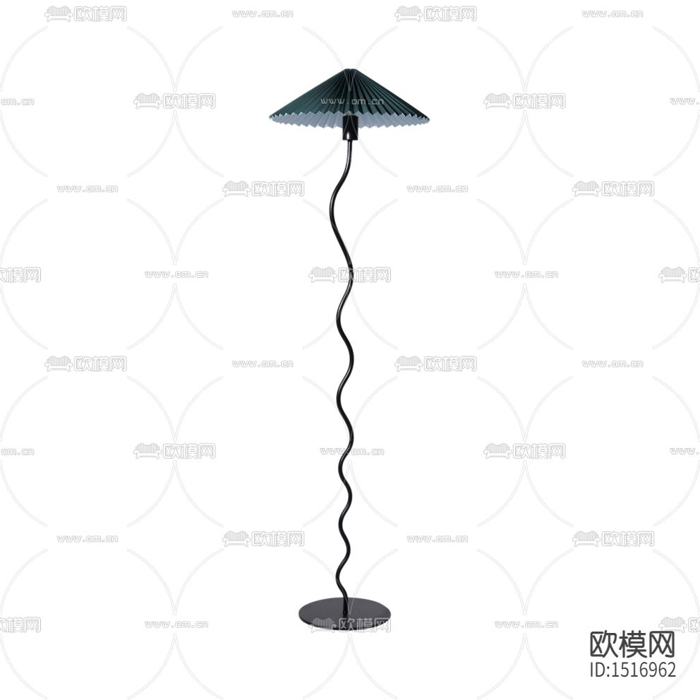 北欧简约波浪形金属落地灯下载