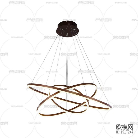 现代简约创意异形金属吊灯下载