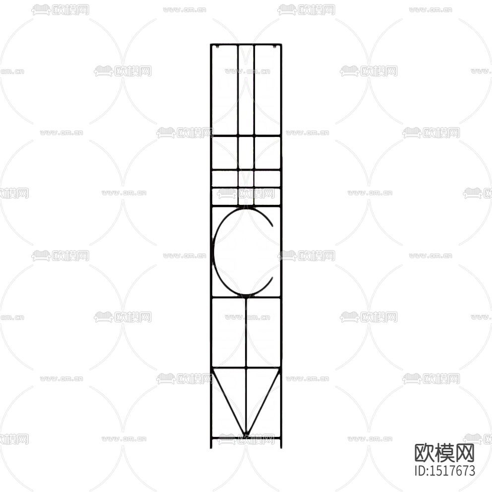 现代极简几何铁艺衣帽架