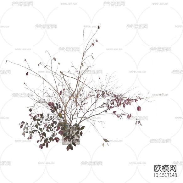 新中式創(chuàng)意擺放綠植下載