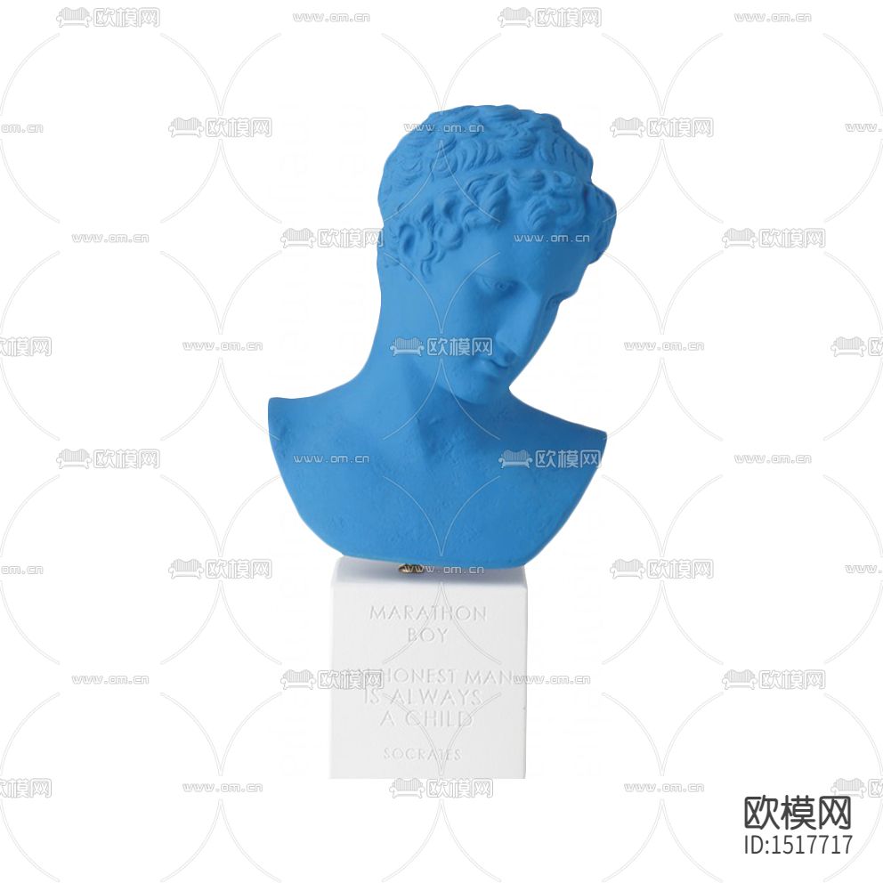 现代绿色希腊马拉松男孩艺术雕塑