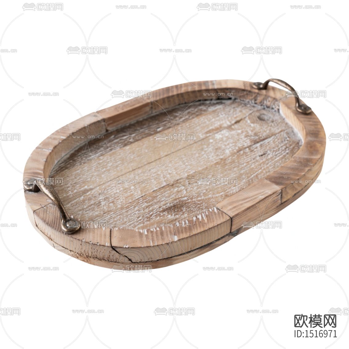 北欧复古做旧天然原木托盘