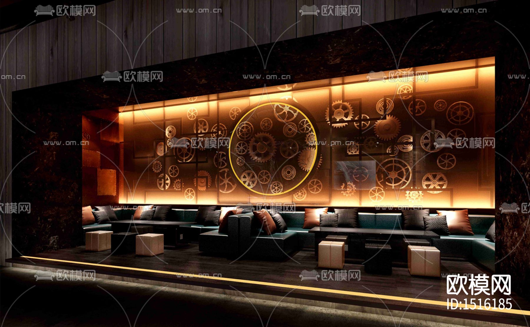 酒吧cad施工图下载（渲染图1）