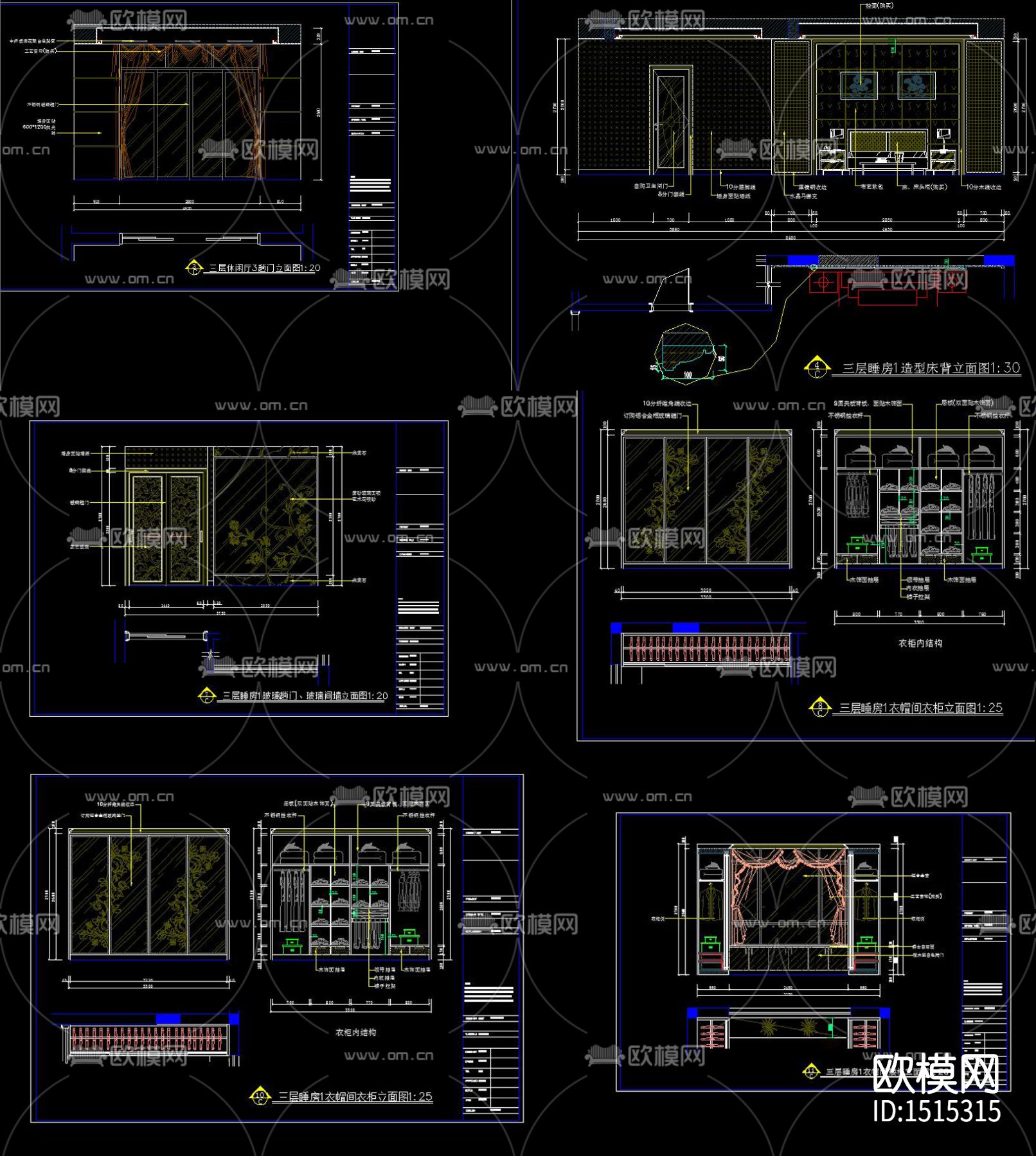 别墅cad施工图下载（渲染图2）