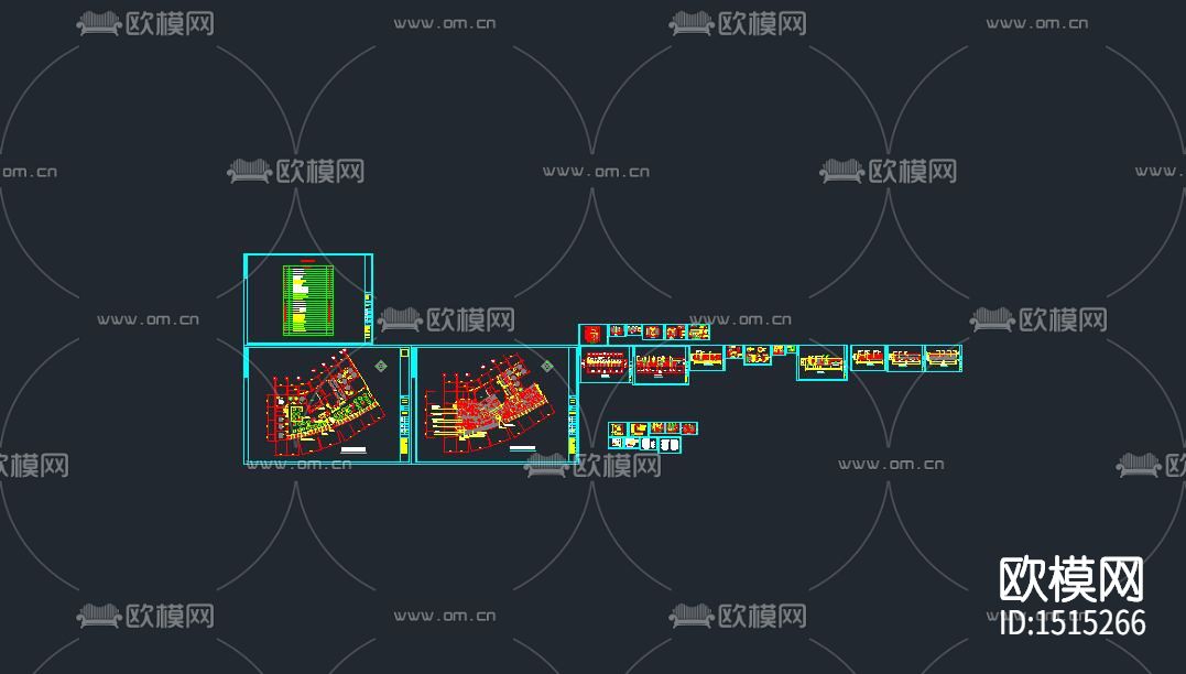 餐厅cad施工图下载（渲染图7）