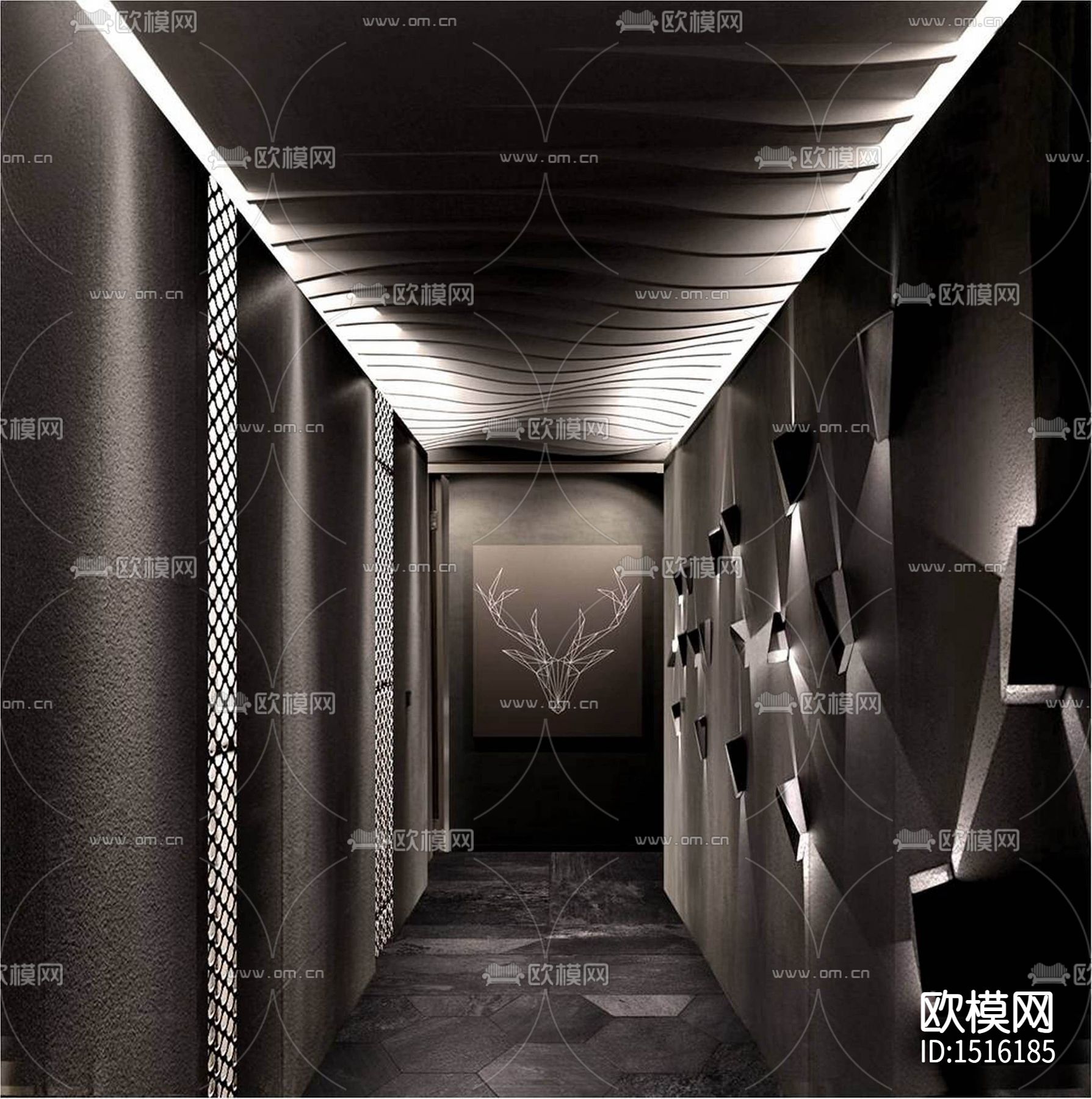 酒吧cad施工图下载（渲染图2）