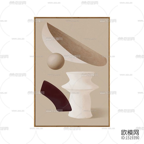 北欧创意几何莫兰迪色装饰画下载