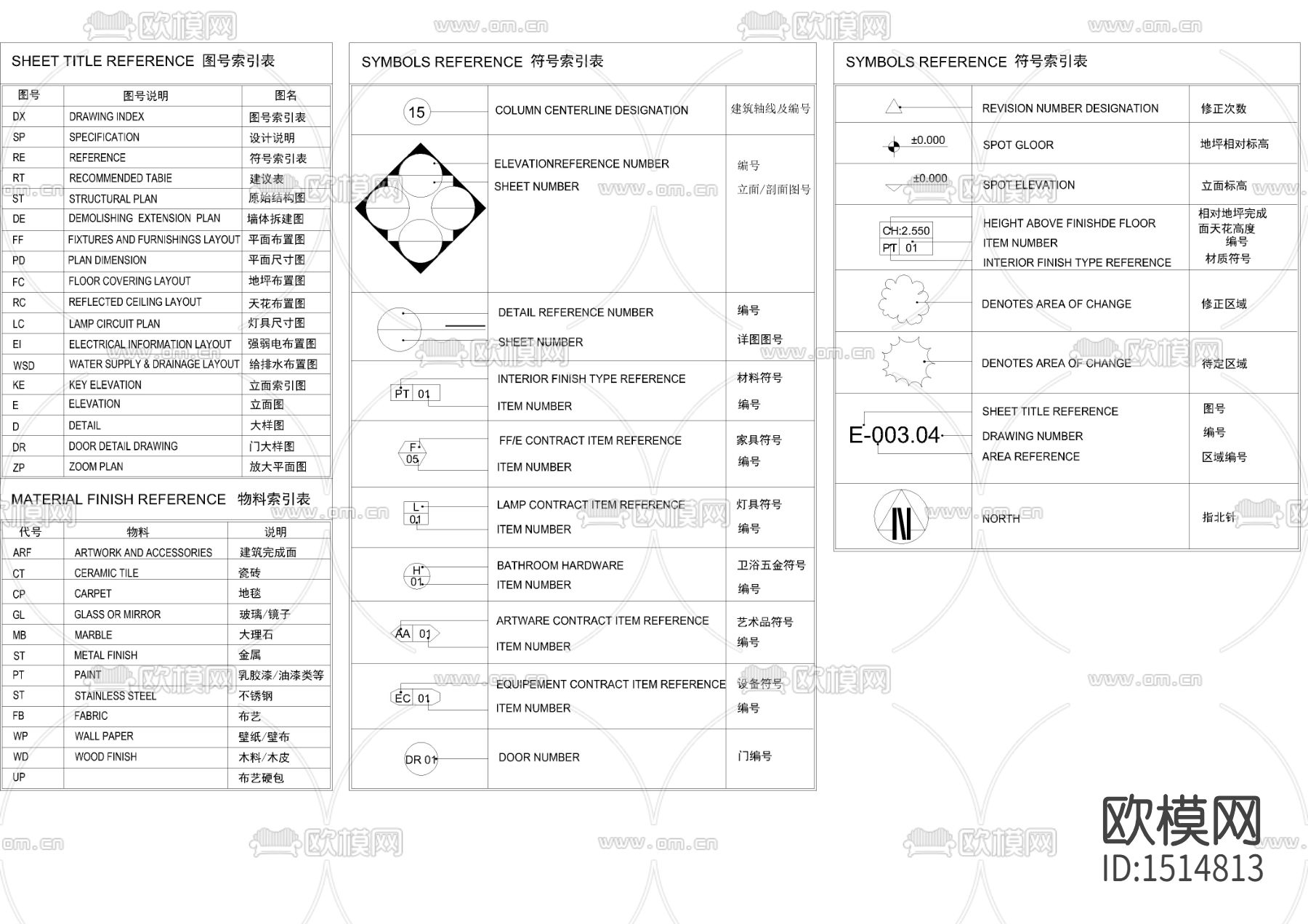 样板房通用说明cad图库下载（渲染图2）