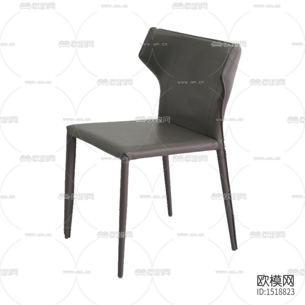 现代简约黑色皮革餐椅