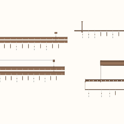  现代晾衣架su模型 