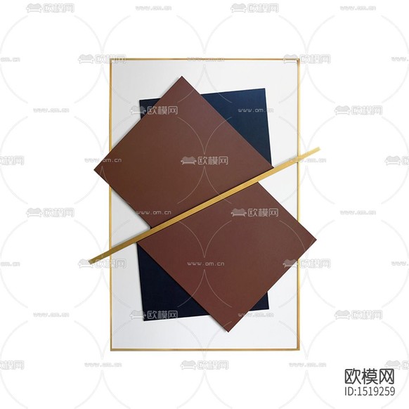 现代简约创意几何错位装置画下载
