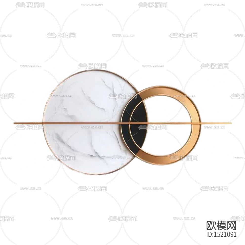 现代轻奢不锈钢大理石壁饰下载