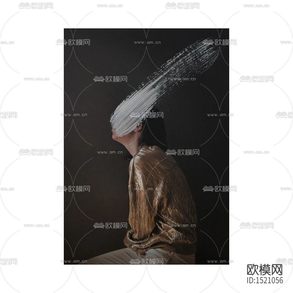 现代简约创意人像摄影装饰画下载