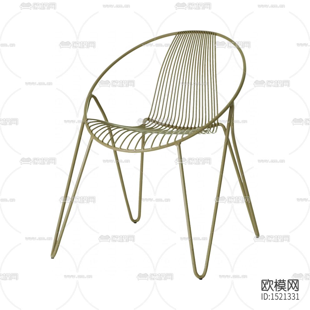 北欧轻奢金属户外休闲椅下载