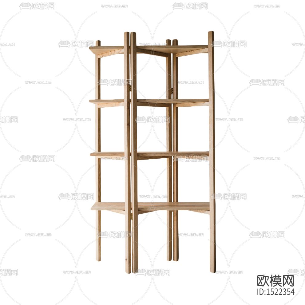 日式简约折叠实木置物架下载