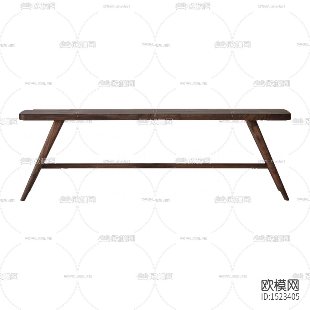 新中式古典实木长凳下载