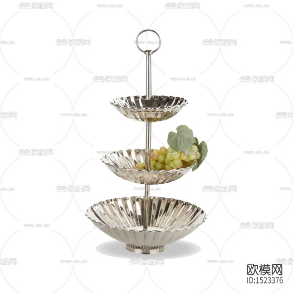 簡(jiǎn)歐輕奢創(chuàng)意金屬三層糕點(diǎn)托盤下載