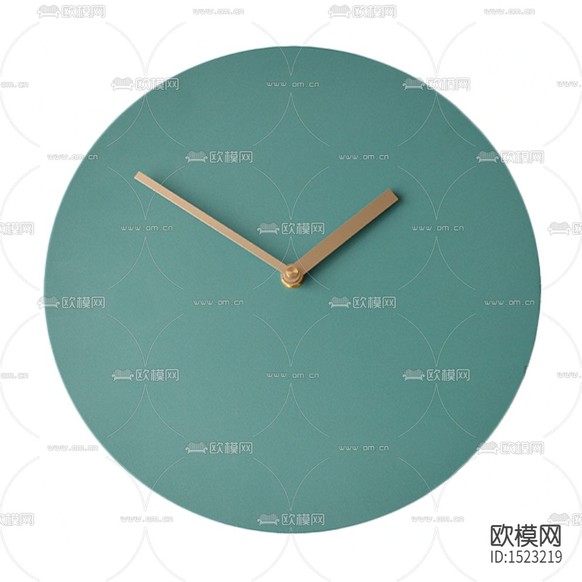 北歐極簡綠色掛鐘下載