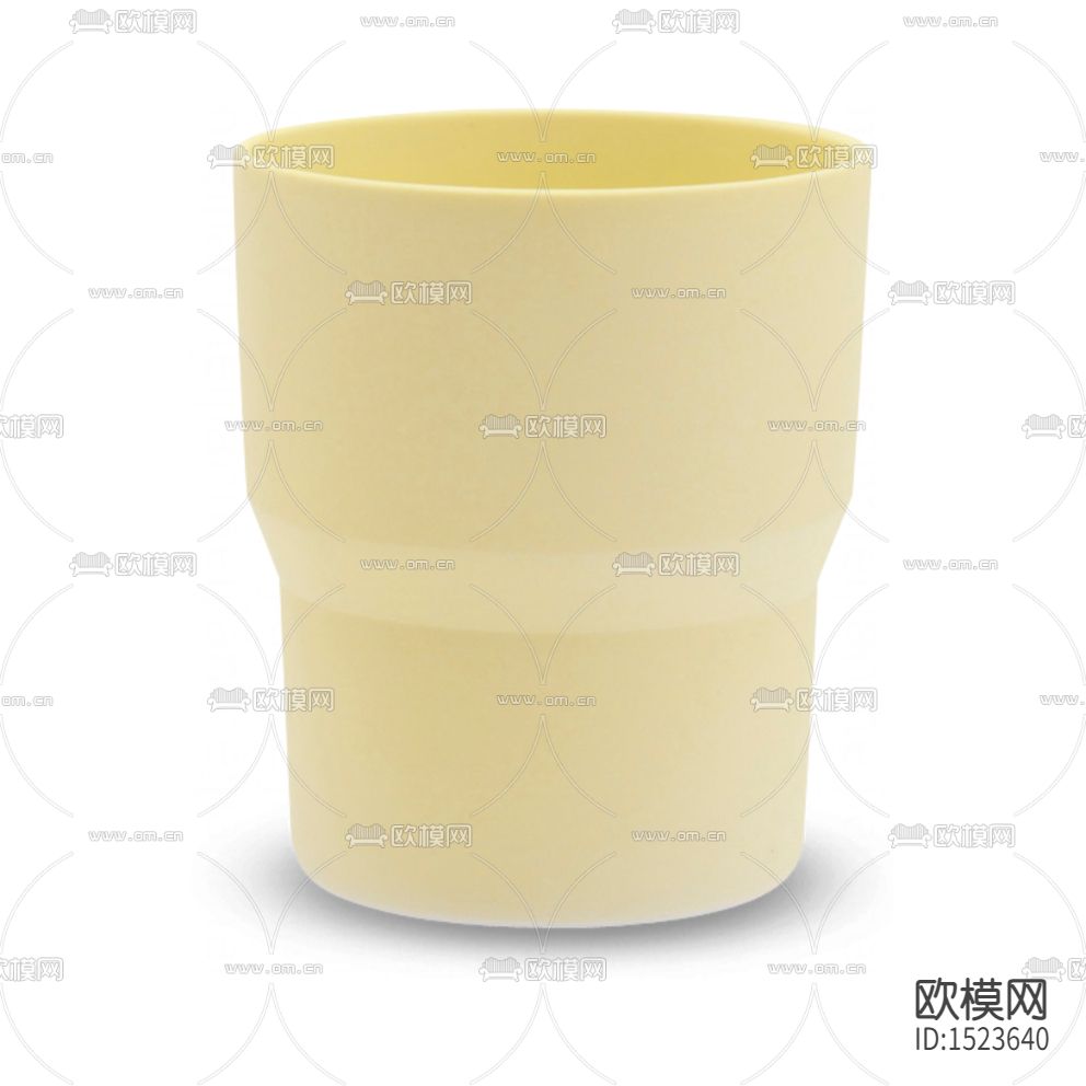 现代简约黄色陶瓷茶杯