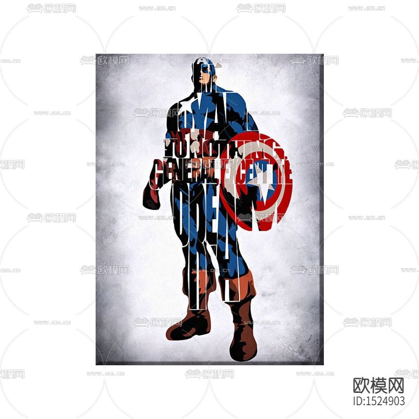 现代简约创意dc钢铁侠装饰画下载