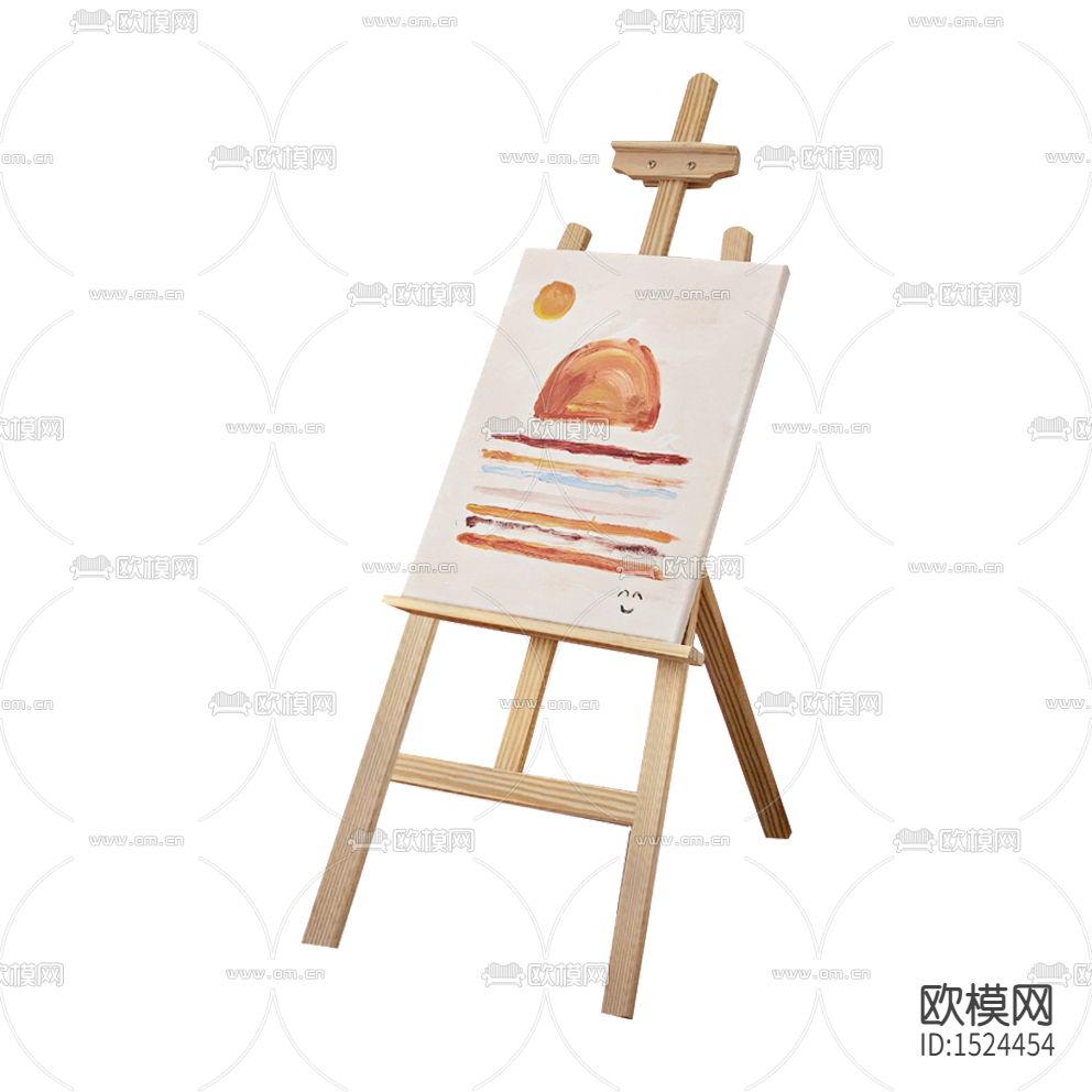 北欧简约实木画架下载