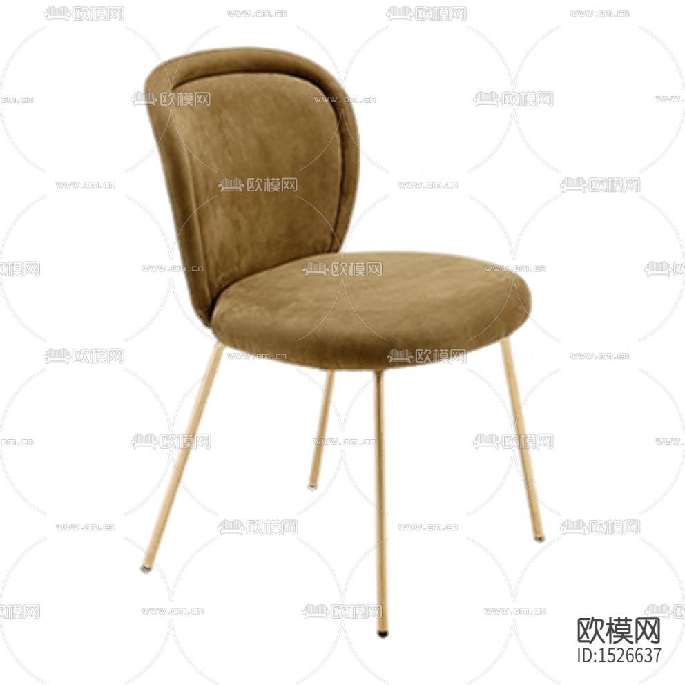 北欧轻奢绒布金属餐椅下载